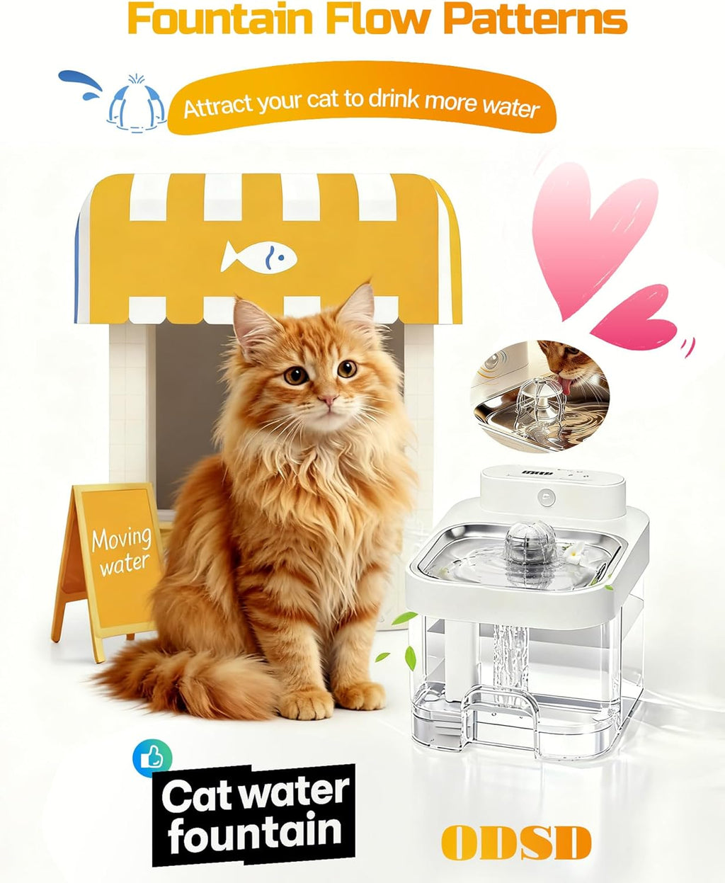 Cat Drinking Water Fountain