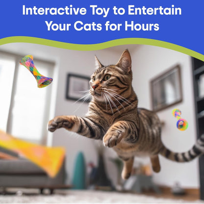 Ethical Pet Catnip Cat or Kitten Toy, Colorful Fun Tubes. Interactive Bouncy Cat Toy, Assorted Color