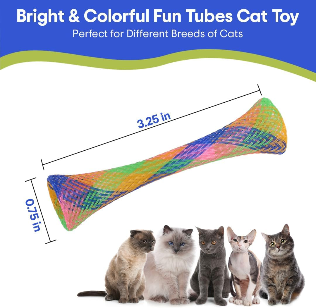 Ethical Pet Catnip Cat or Kitten Toy, Colorful Fun Tubes. Interactive Bouncy Cat Toy, Assorted Color