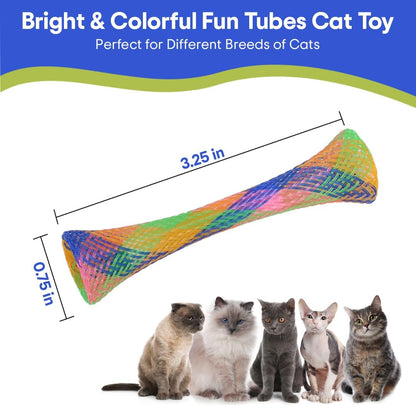 Ethical Pet Catnip Cat or Kitten Toy, Colorful Fun Tubes. Interactive Bouncy Cat Toy, Assorted Color