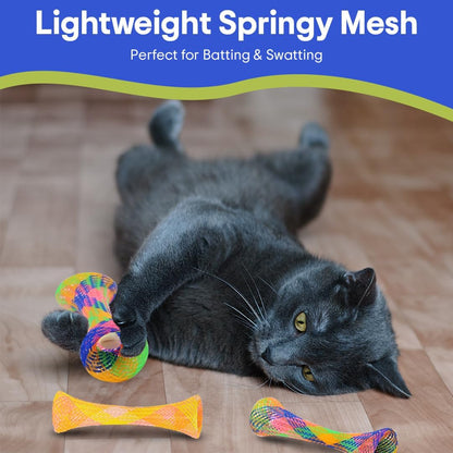 Ethical Pet Catnip Cat or Kitten Toy, Colorful Fun Tubes. Interactive Bouncy Cat Toy, Assorted Color