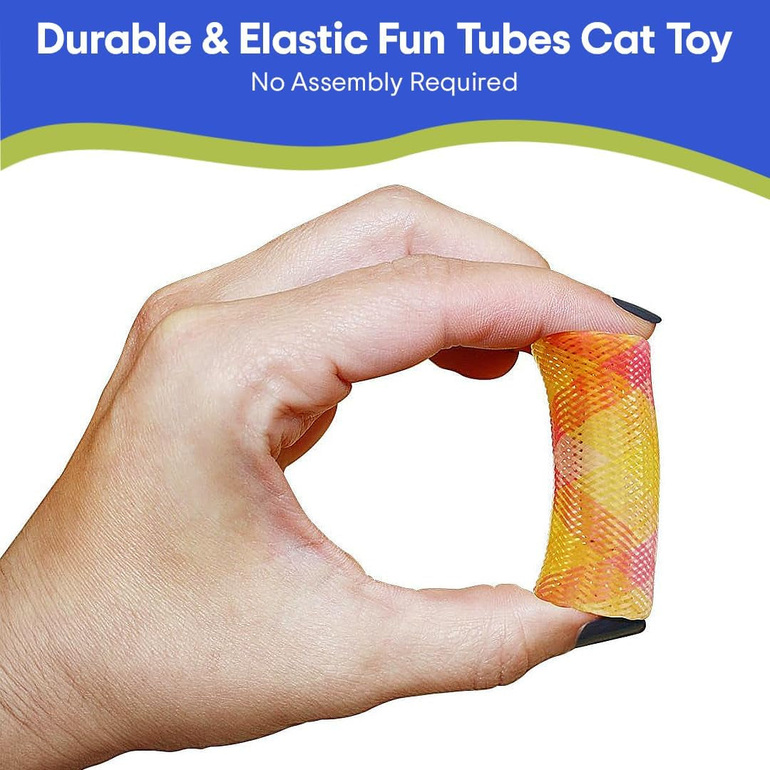 Ethical Pet Catnip Cat or Kitten Toy, Colorful Fun Tubes. Interactive Bouncy Cat Toy, Assorted Color